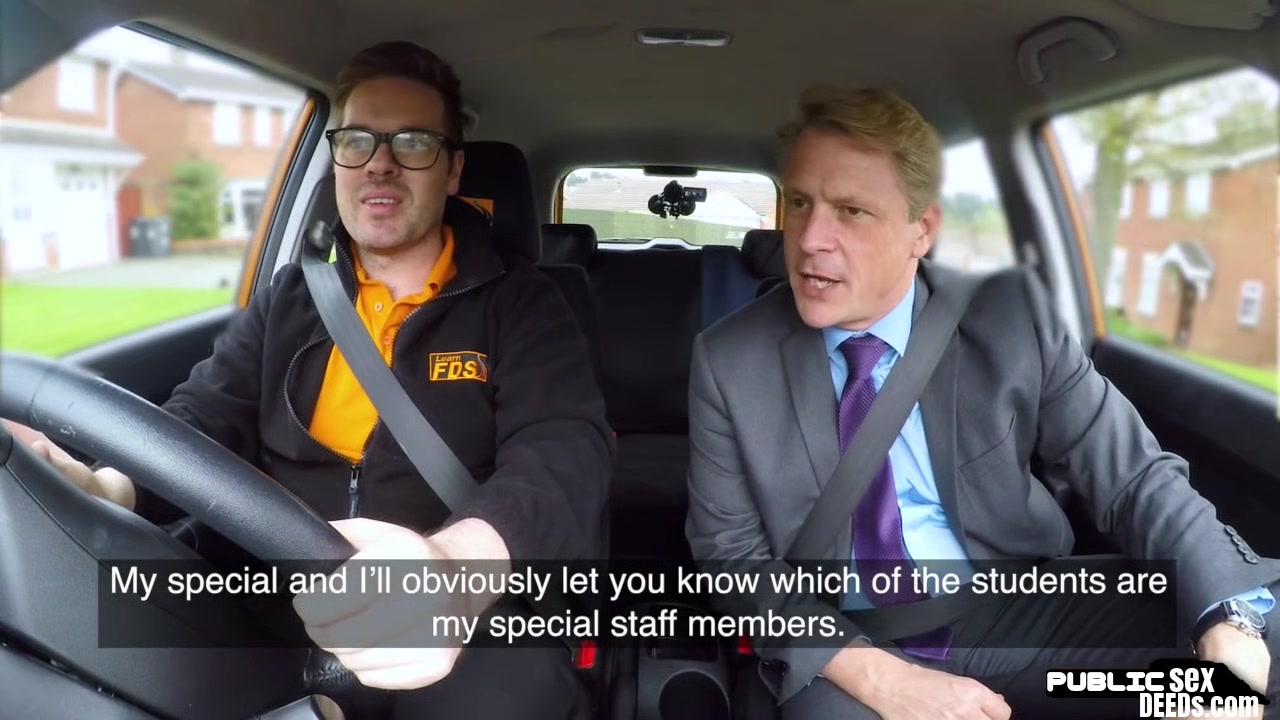 Public euro riding boss cock on front seat