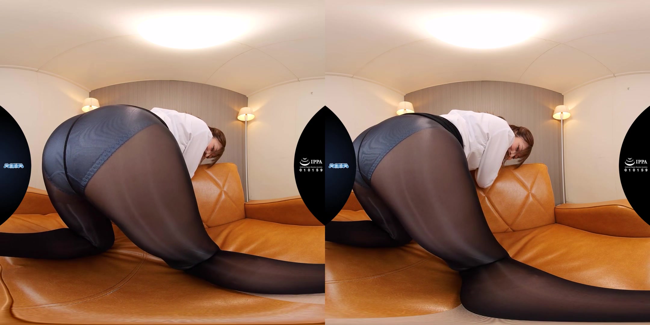 Never-ending Curves Draped By Black Pantyhose