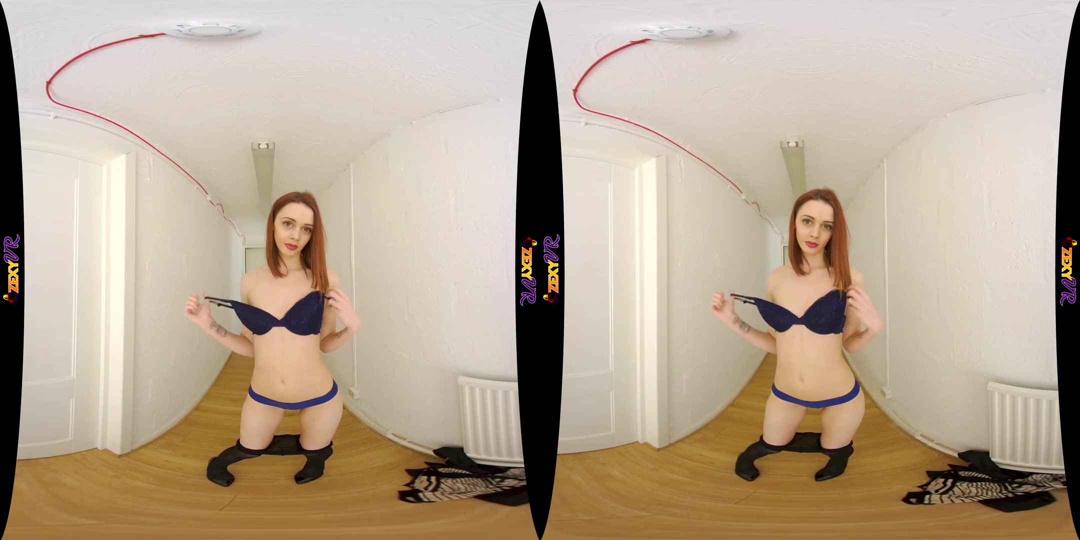 Stockings - Skinny Petite Stockings Shaved Striptease