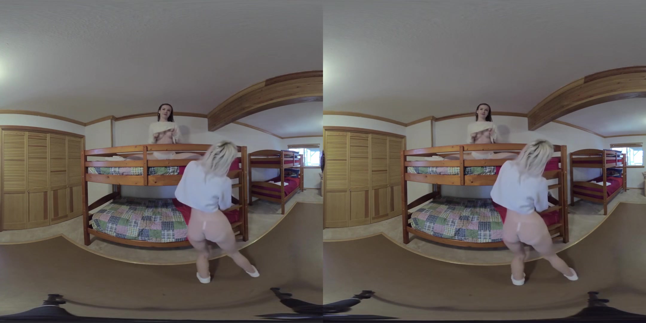 Happy Campers - Two Amateur Teens in a Striptease