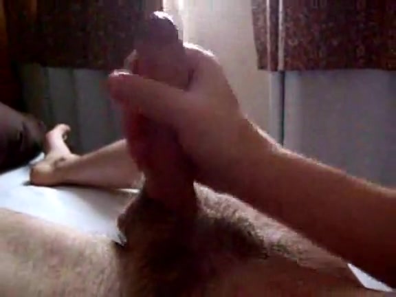 Amateur porn with a wonderful cock stroking scene
