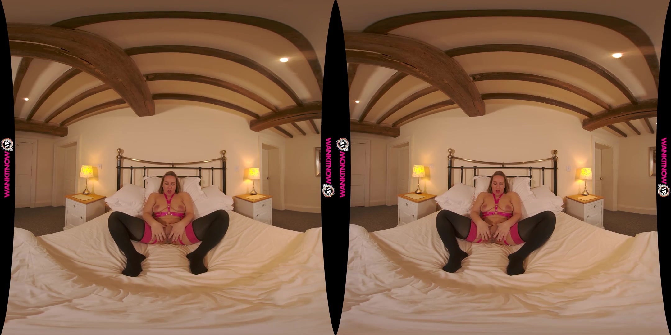 Red Light, Green Light, Pink Light; Horny MILF Solo Striptease