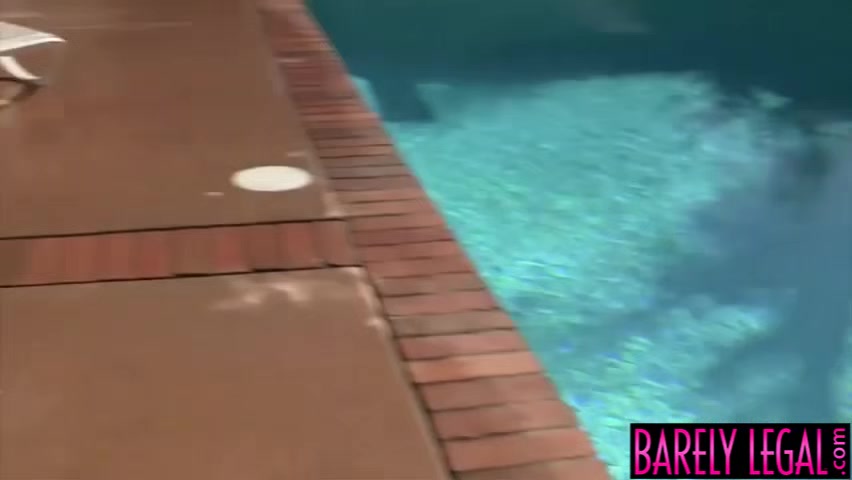 Sunbathing teen 18+ Daya Layne plowed in POV before cum shower