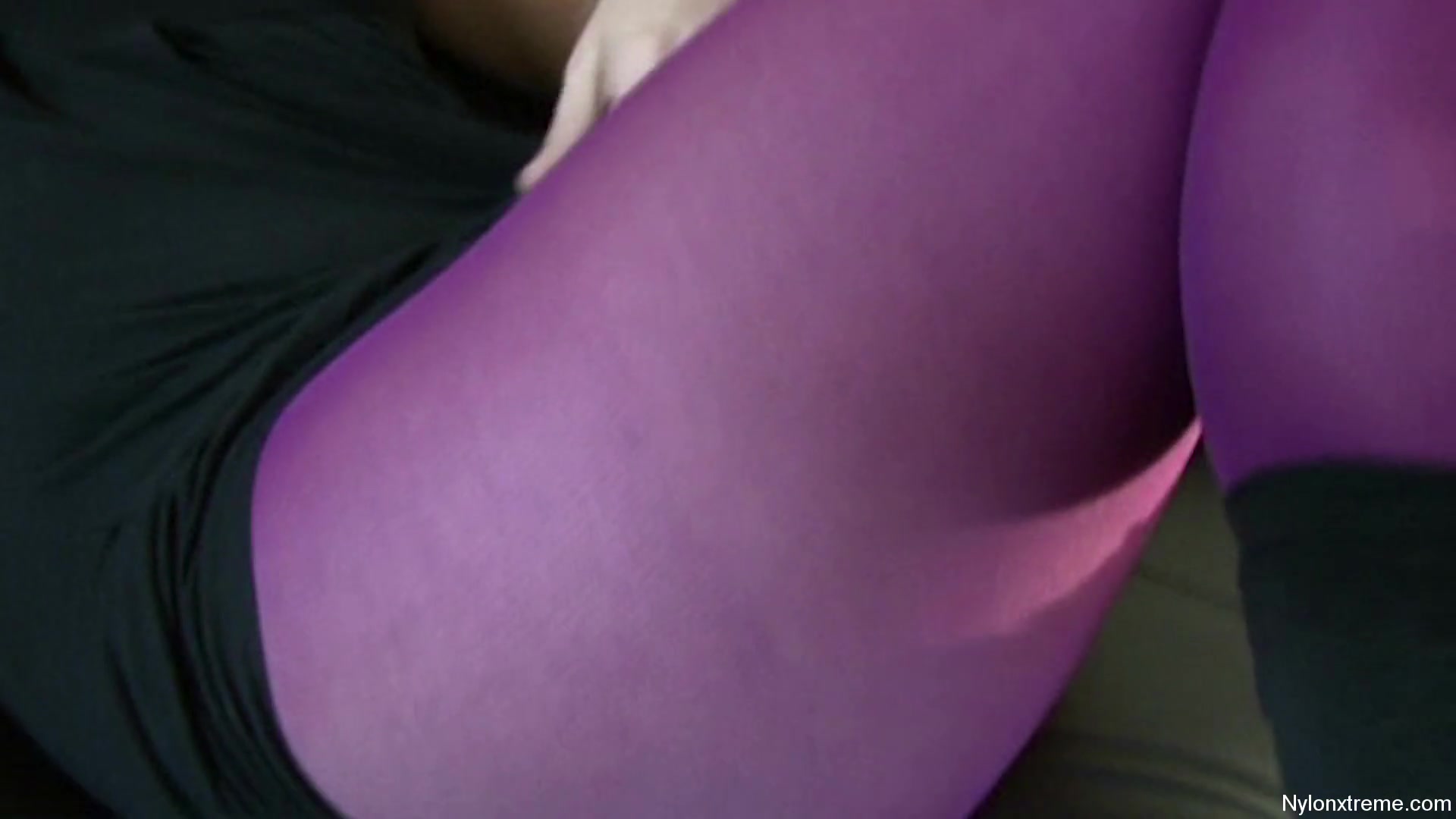 20 Grey Nylon Mask And Pink Pantyhose On Legs - Sex Movies Featuring Sexy Tights