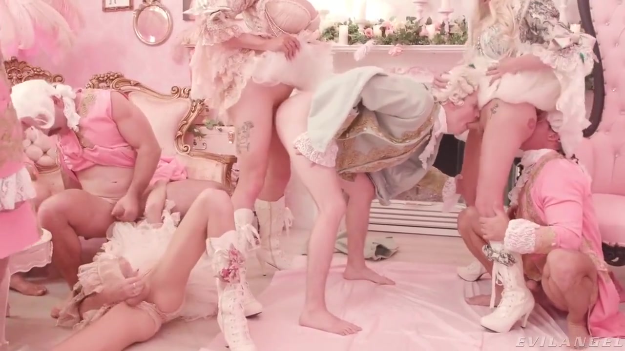 Angellica Good, Aubrey Kate And Brittney Kade - Shemale Princesses In A Wild Orgy With The Servants