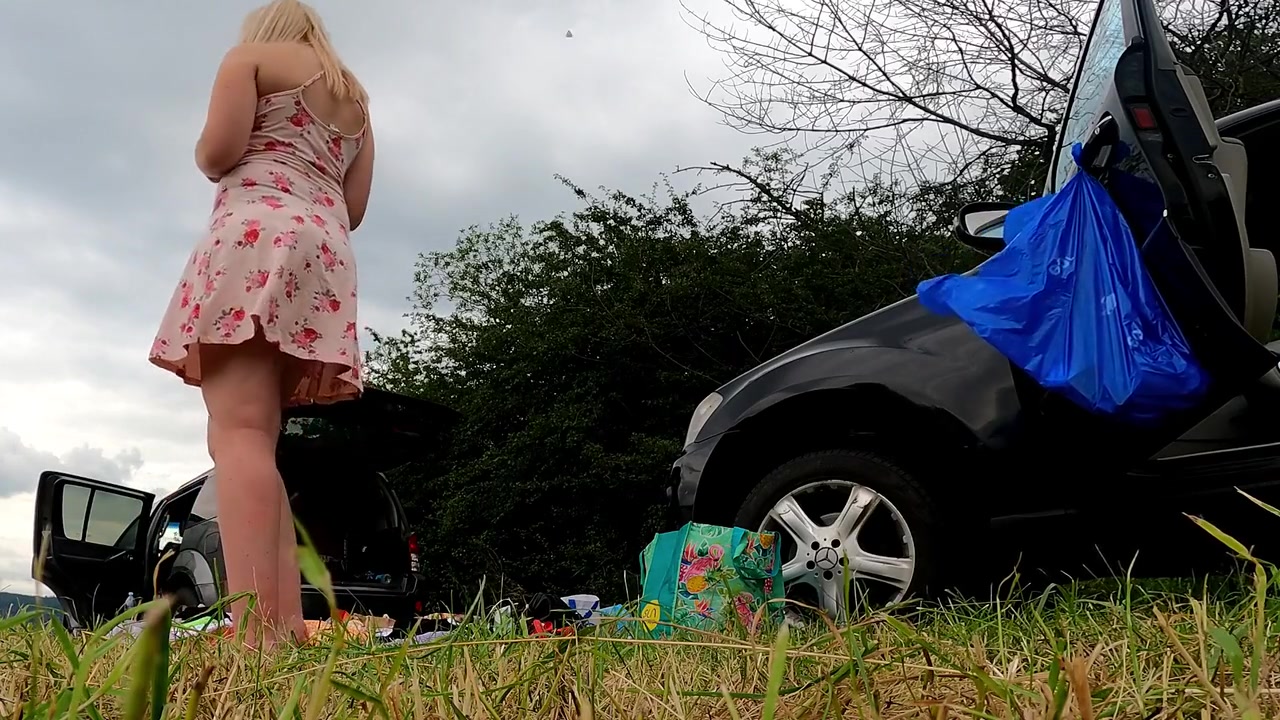 No Panties Girls Outdoors Fun On Try On Haul Day With Lingerie And Short Summer Dress And Miniskirts