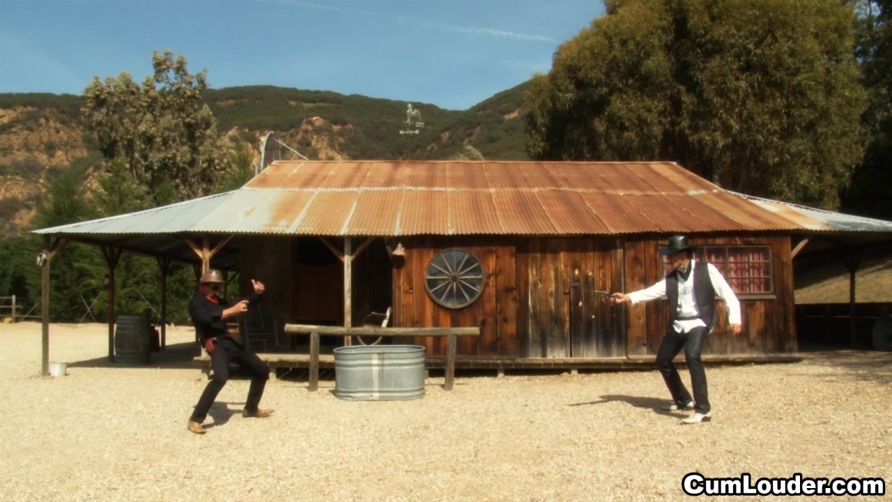 Rikki Six riding a large dong in this XXX Western Parody