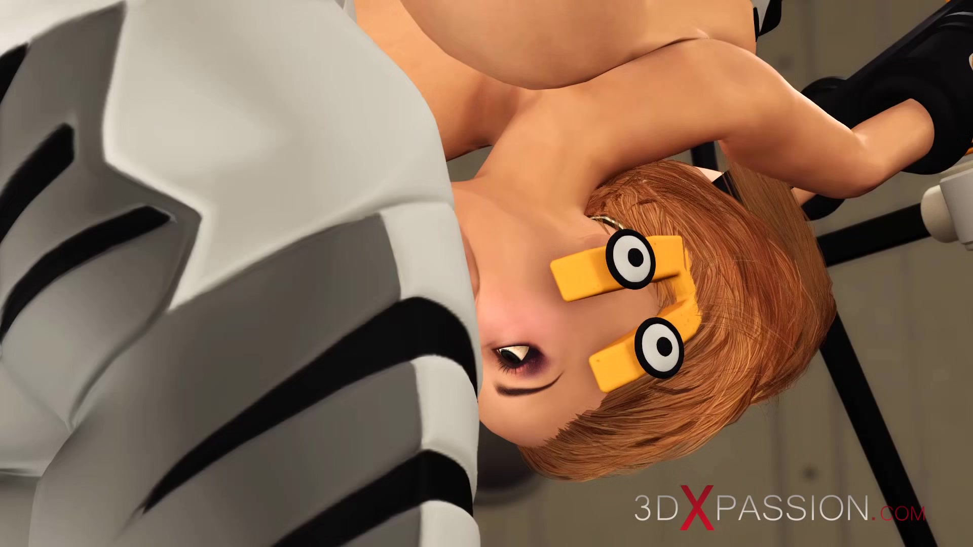 Hard sex in the sci-fi lab! Hot blonde in restraints gets fucked by an alien