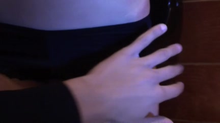 Hot gal in knee socks sucks dongs in the restroom