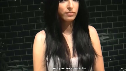 Alluring dark brown fuck in a cafe in front of everybody
