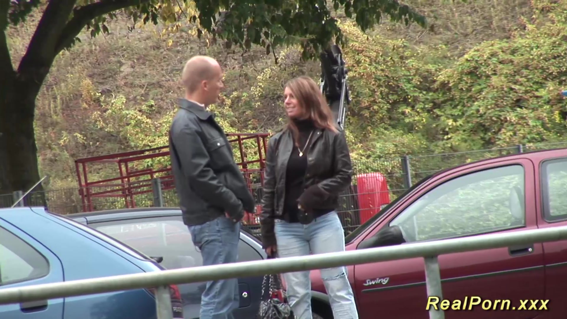 German Stepmom picked up for outdoor sex