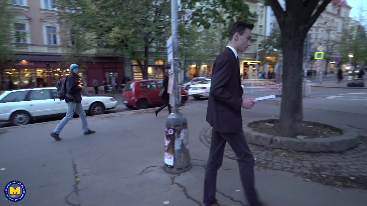 Blonde Mature Lady Gets Fucked By A Young Toyboy She Just Met On The Street - MatureNl