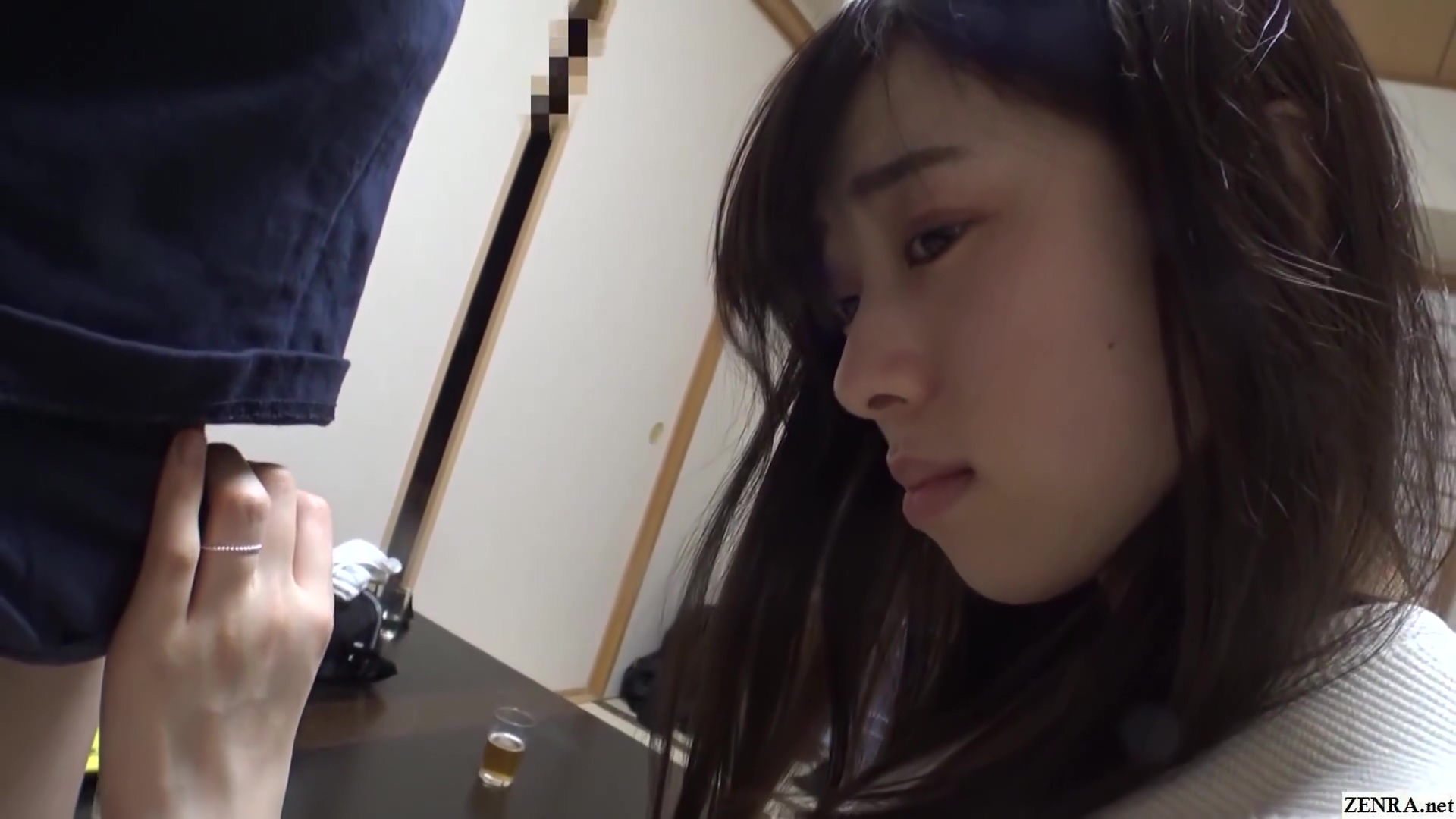 Hairy Japanese Wife Takes In First Cuckolding Experience While Husband Watches