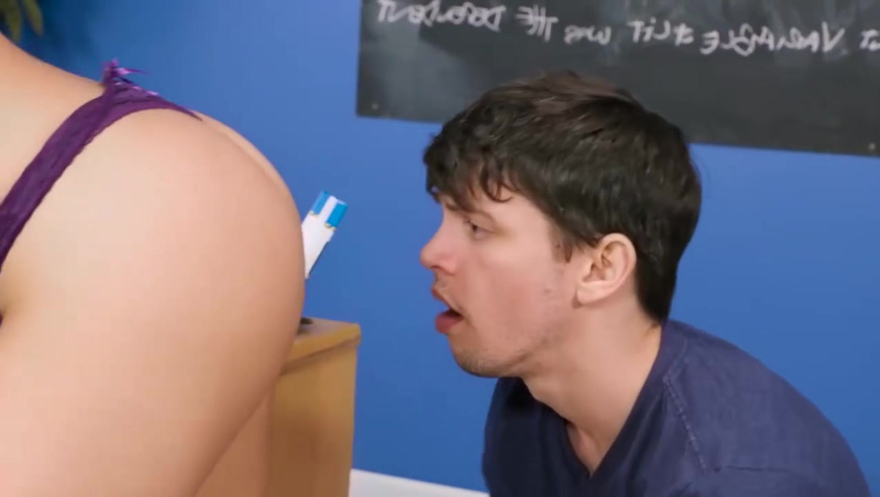 one on one in the classroom with the super hot teacher