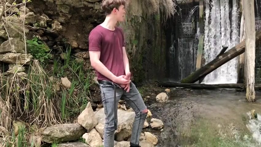 Naughty teen 18+ With Big Dick Tries Not To Get Caught Masturbating