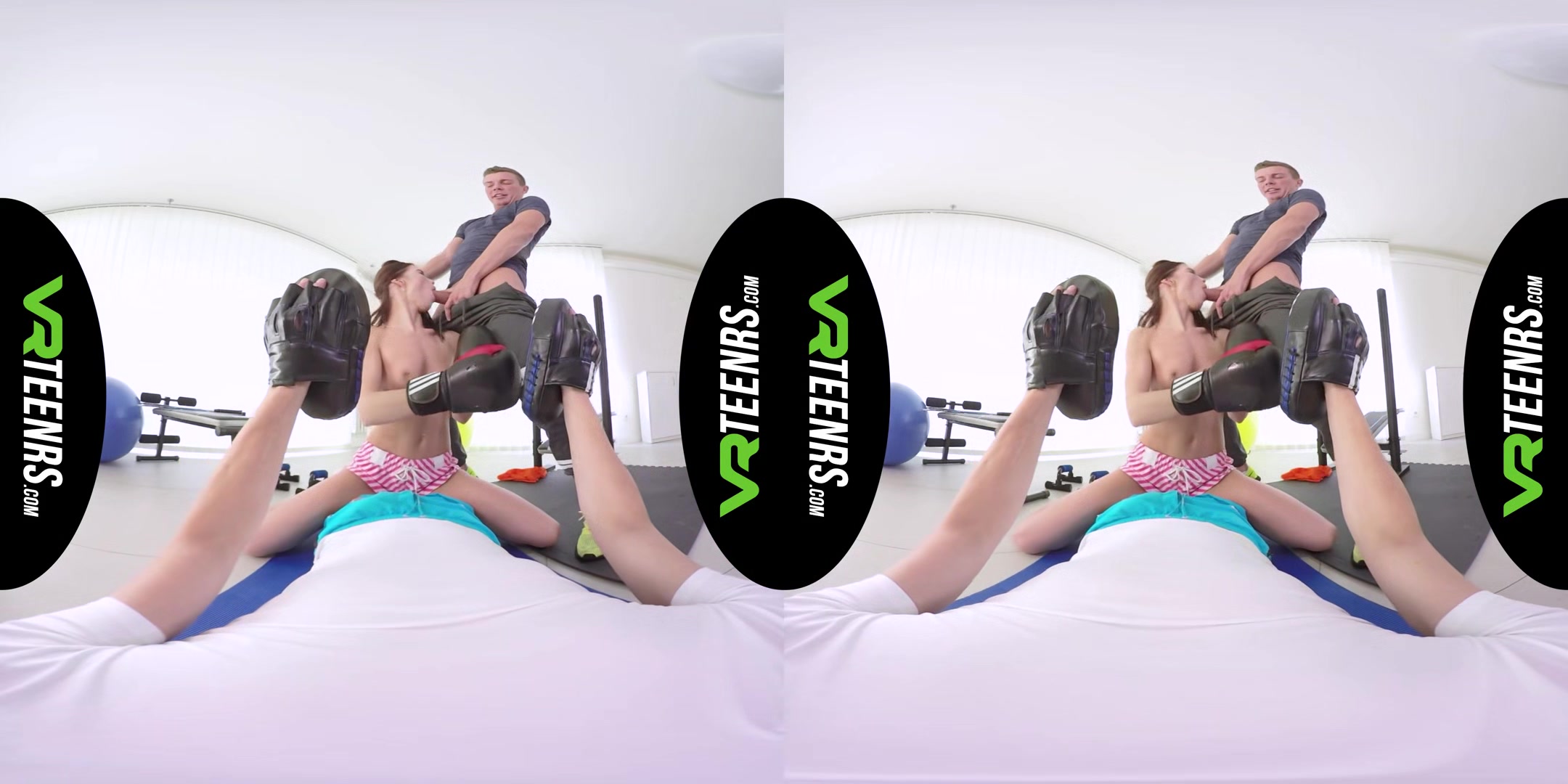 Vr Fitness Babe Fucked By 2 Dudes - Ffm Gym Threesome