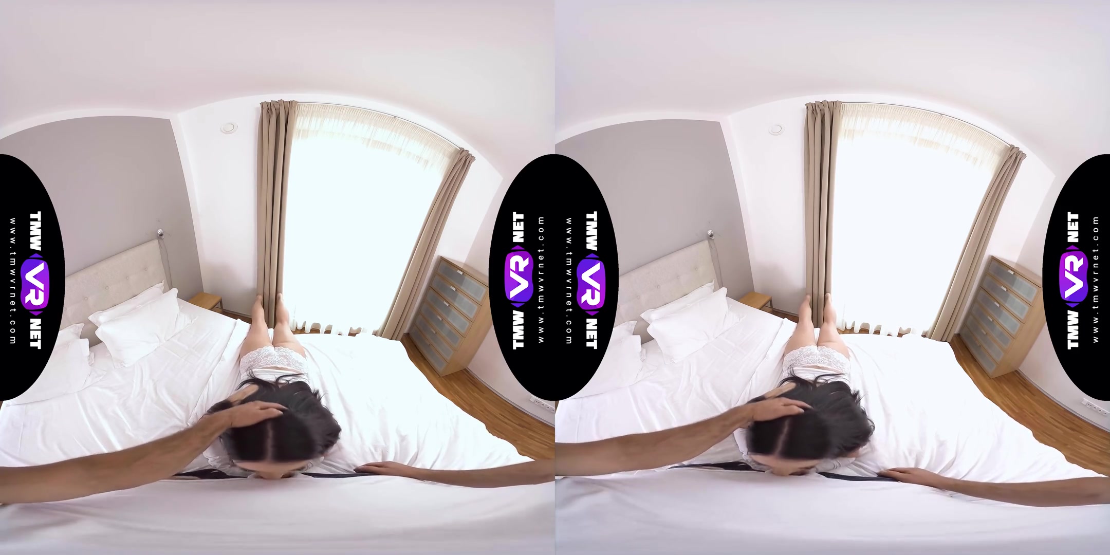 I Slap a Fine on Your Butt - Beautiful Virtual Girlfriend in Bed with Lingerie