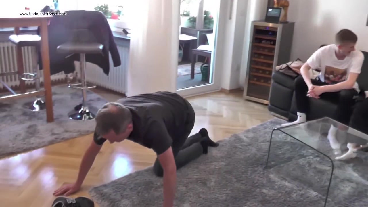 German masters sneaker licking old men