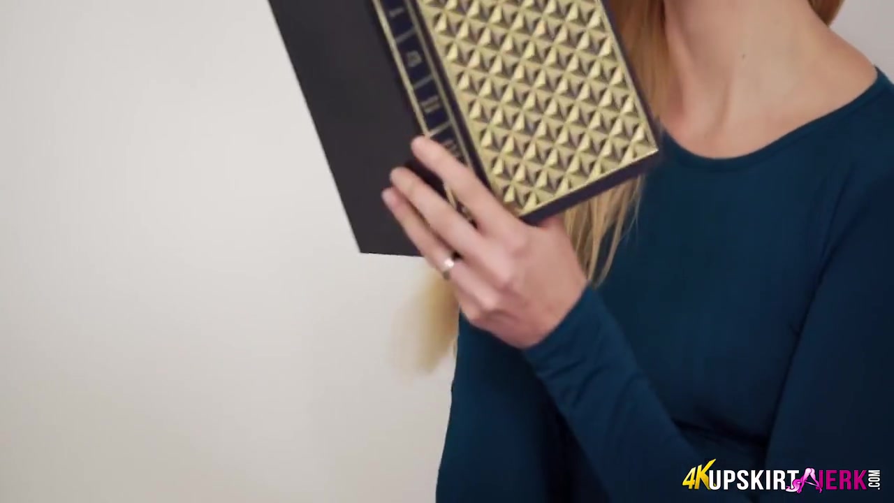 Sexy Blonde Teases You In Waiting Room With Her Sheer Panties! 7 Min