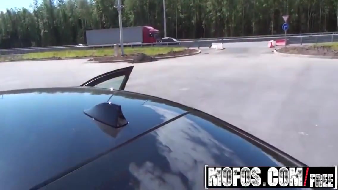 Stranded teen 18+ Get Back Doored In The Backseat 8 Min