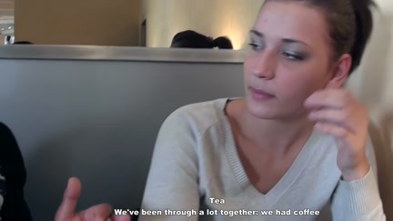 Woman severely fuck in the cafe!