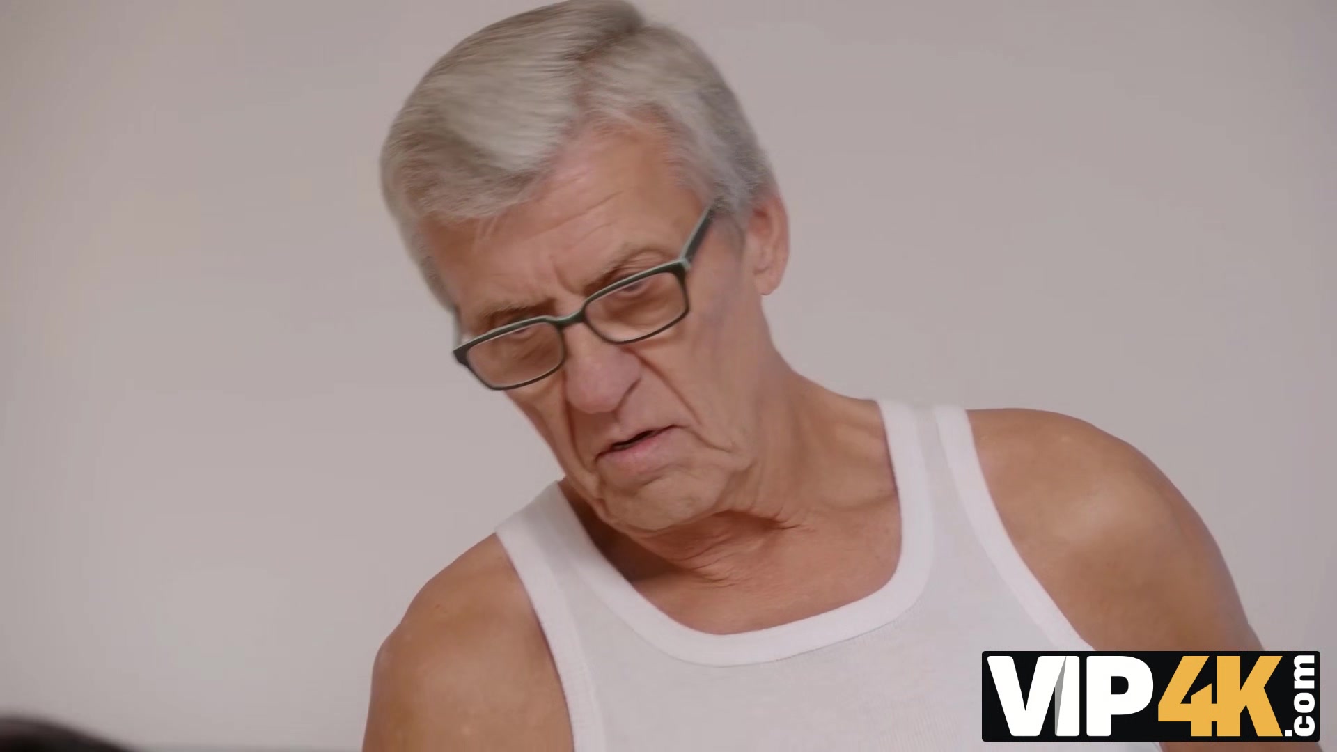 VIP4K. Grey-haired cuckold doesnt disturb his wife with big breasts from cheating