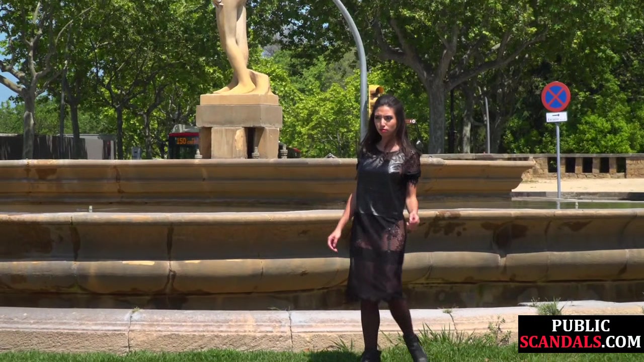 Real public threesome at a park with insatiable kinky slut