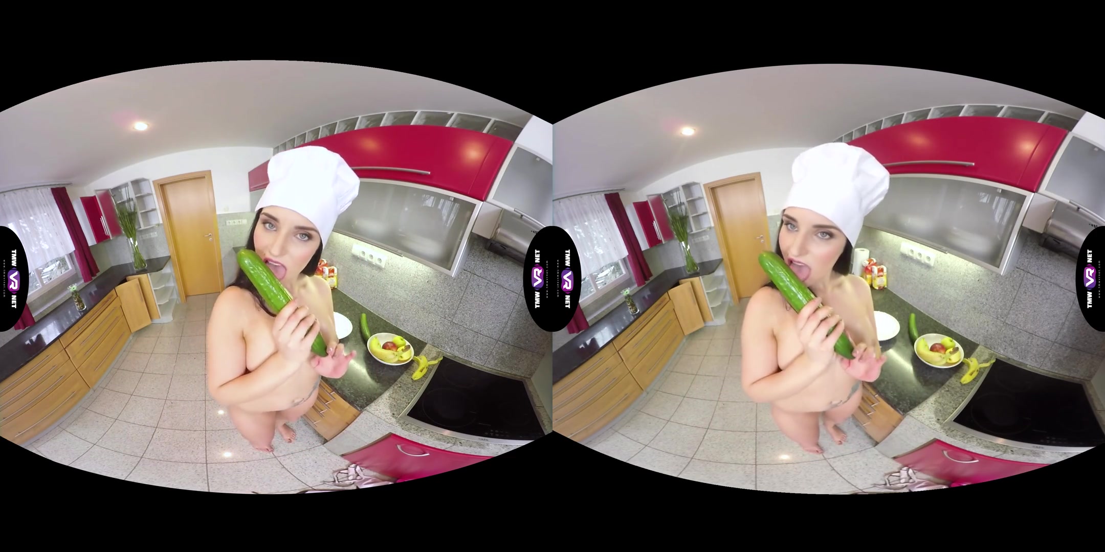 Lucia Denvile in Babe Plays With Cucumber - TmwVRNet