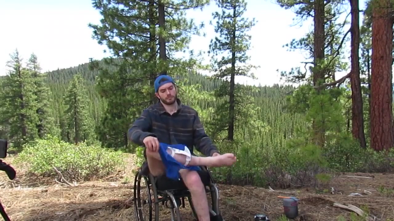 Guy In Wheelchair Solo Camping And Horny