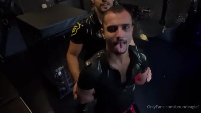 Latex cops boys cuming