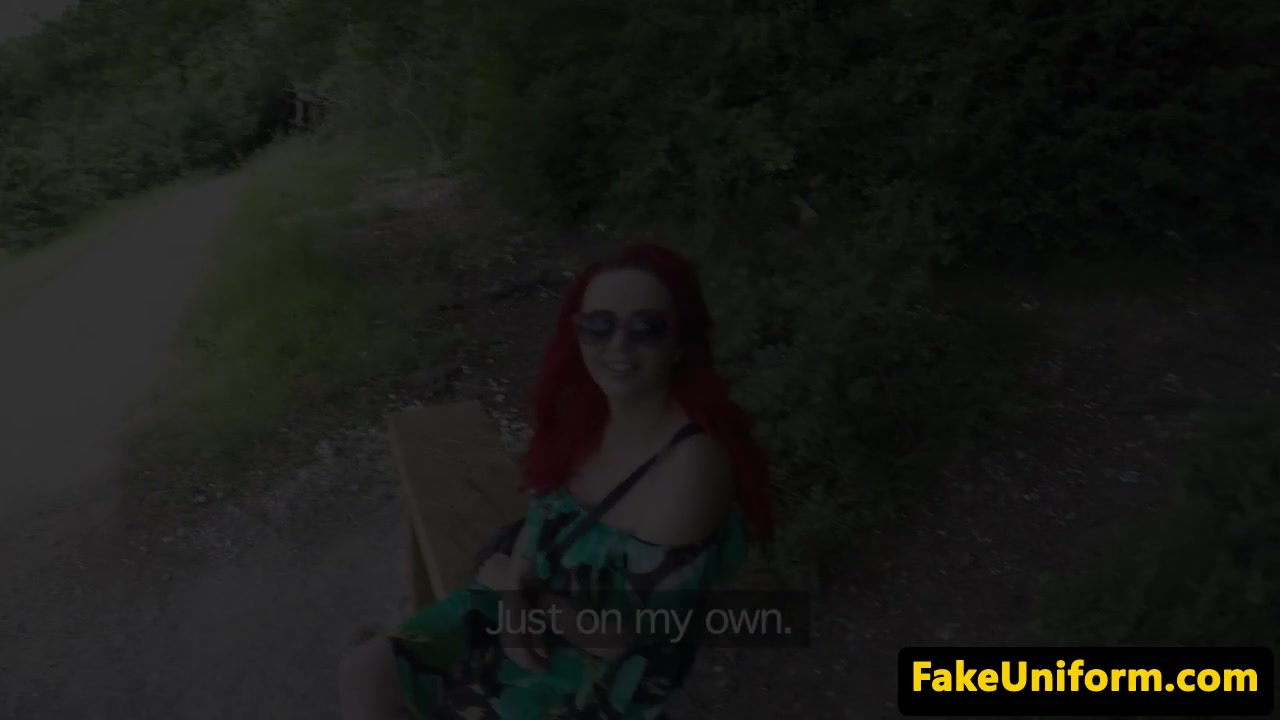 Uk redhead sucks before using bigboobs on cop