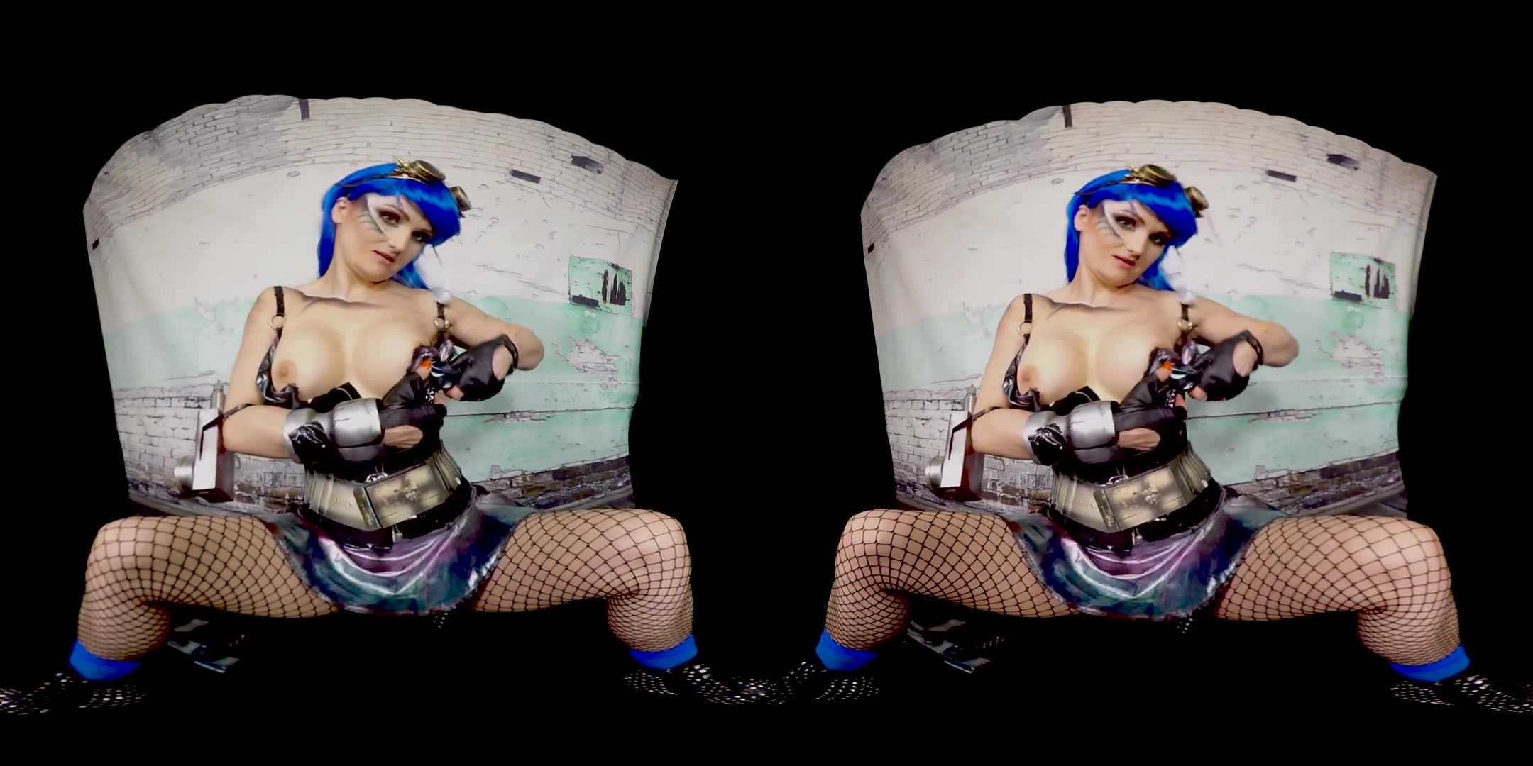 397 - Barbara Bieber; Cosplay Solo Blue Hair Babe