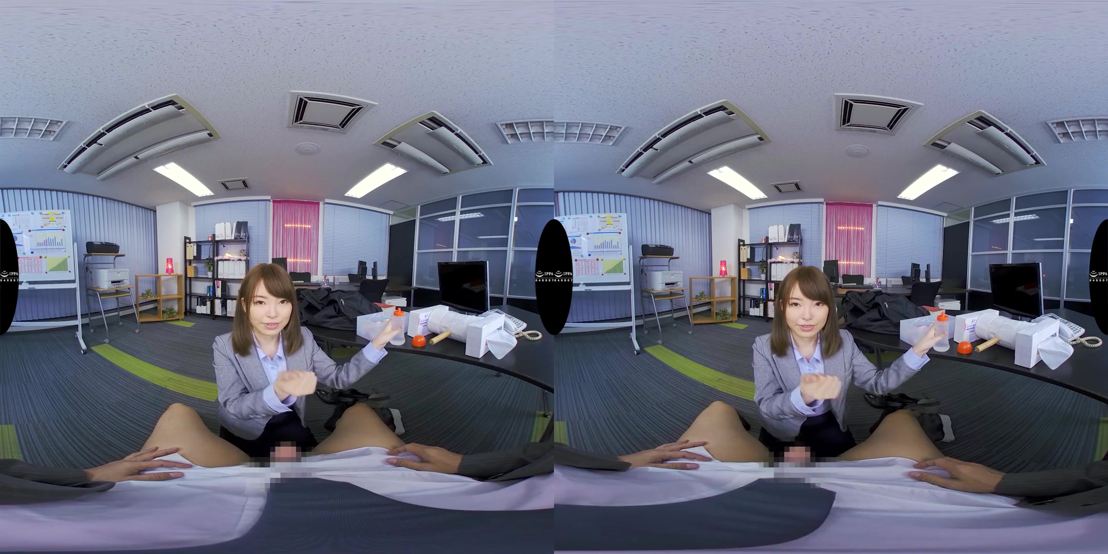 Girls Standing Up to the Company President - Asian Office Sex
