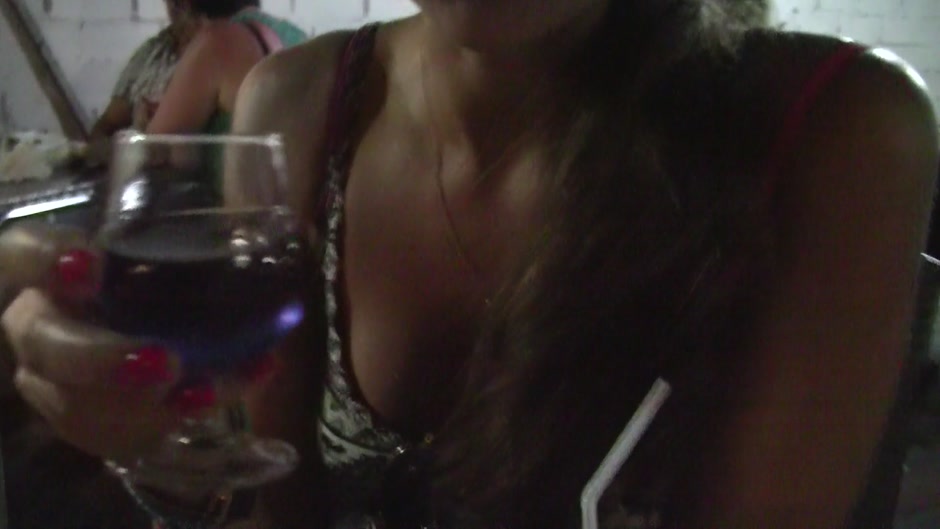 Agnessa in lusty outdoor scene with a hot couple fucking