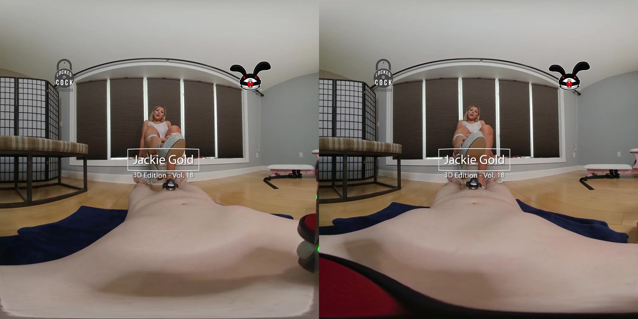 Locked Cock Chronicles - 180 - 3D - VR Edition - Volume 18 - Jackie Gold; Blonde Babe Chastity Cage Fetish