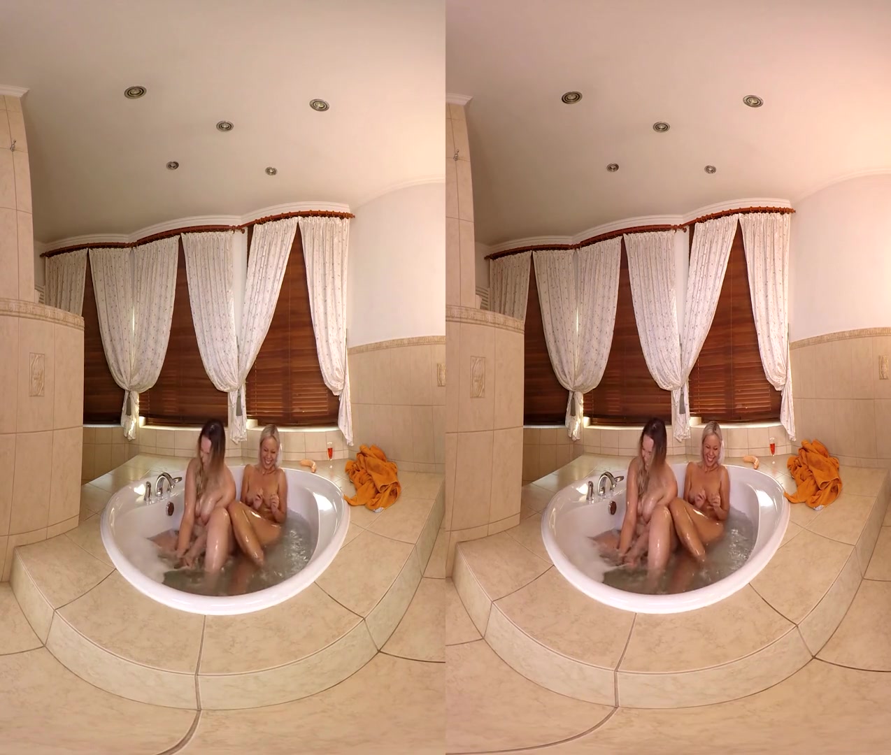 Jacuzzi Time - Lesbian Toying Licking Tub - SexLikeReal