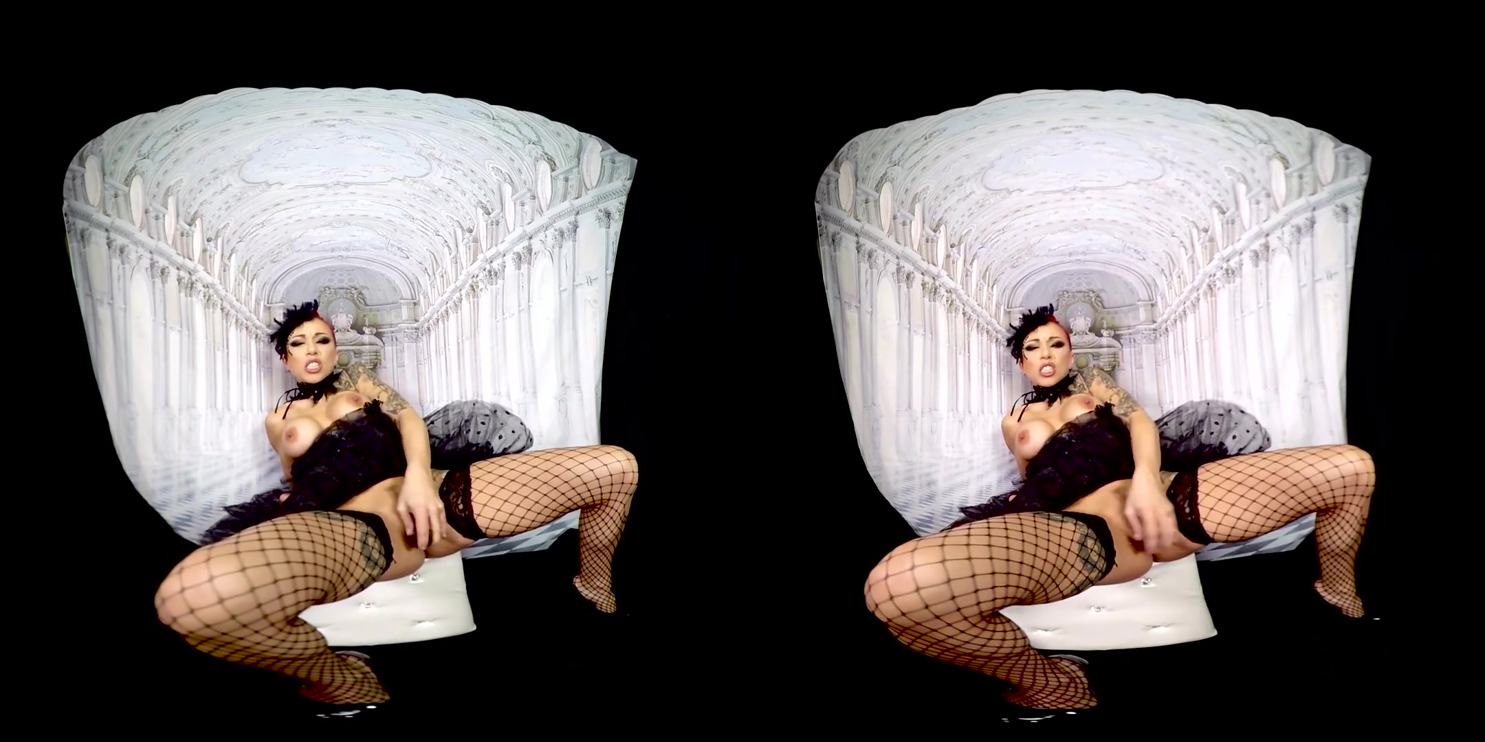 398 - Anne Wild - Costume Fishnets Toying - SexLikeReal
