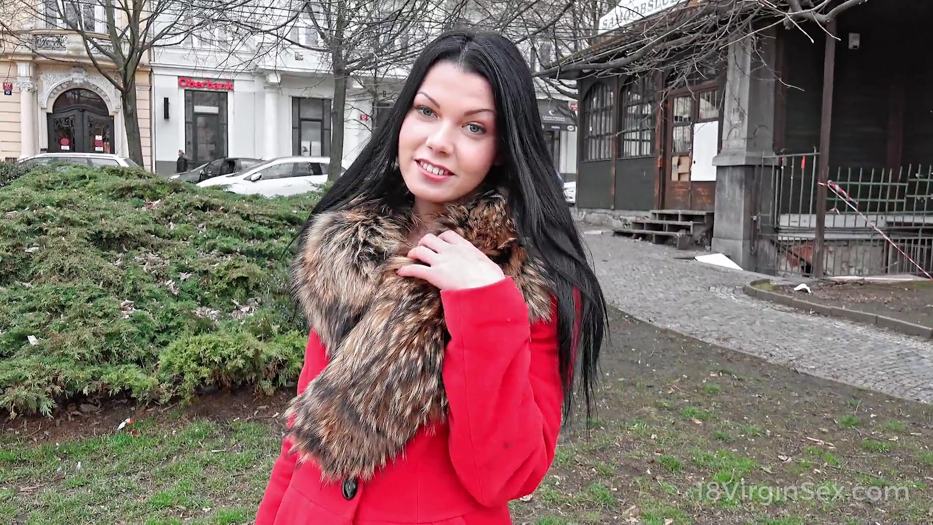 Hot brunette reveals her naked beauty on camera