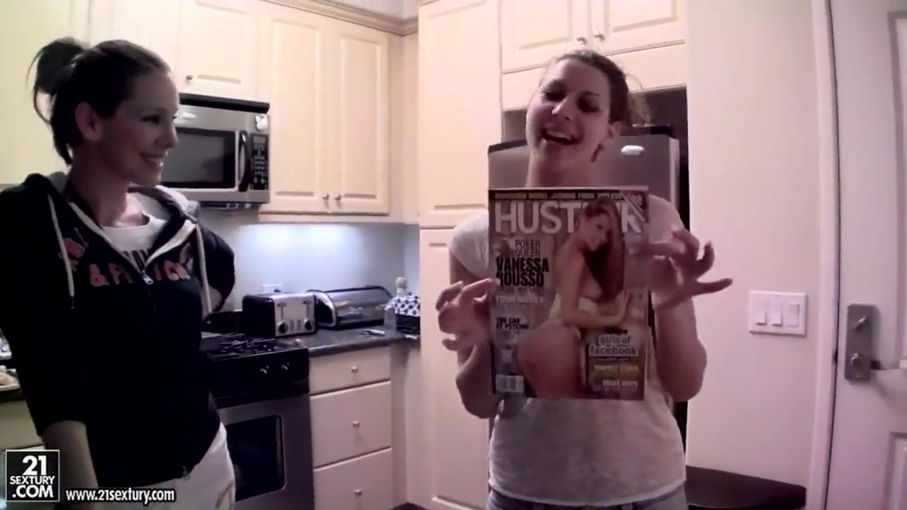 Cindy Hope and Sandy look at men's magazine