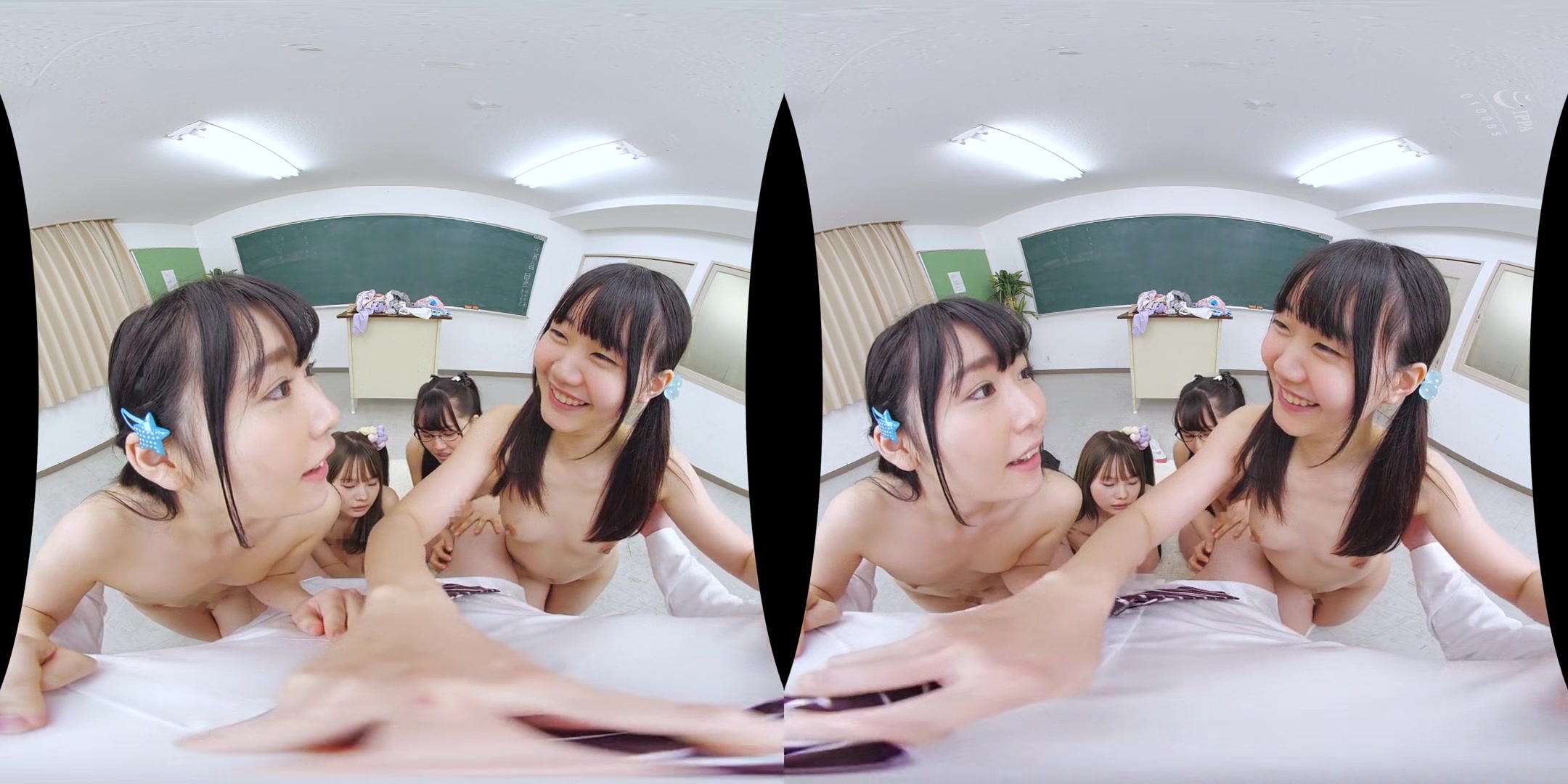 Beautiful Schoolgirls and Their Teacher; Cute Young Japanese Babes POV