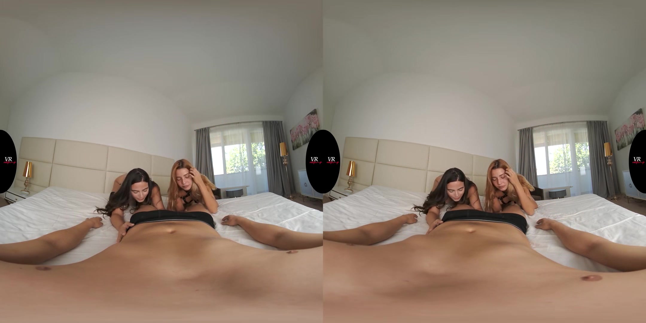 Do You Have A Huge Load For both Of Them? - MFF Threesome Edging VR Blowjob