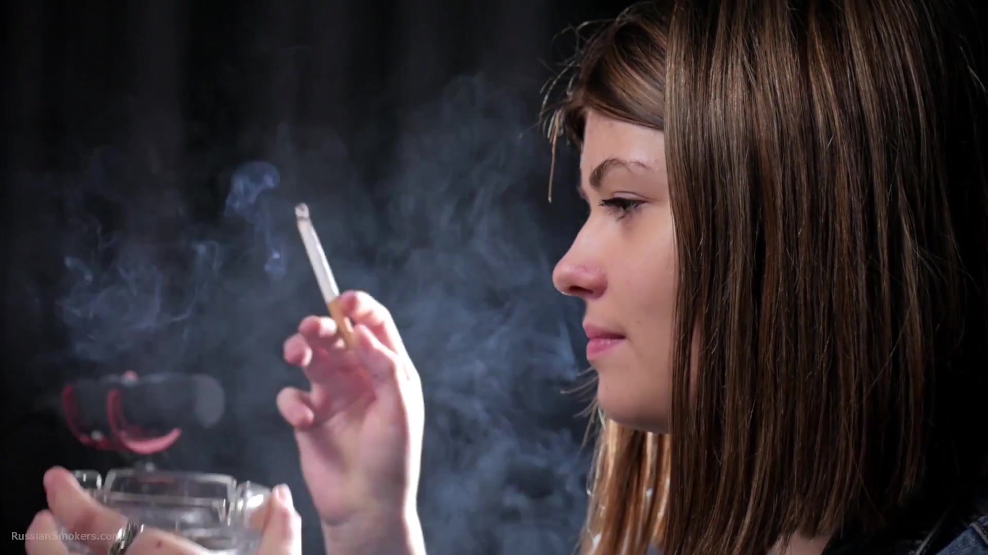 Side View Of Smoking 100mm Cigarette