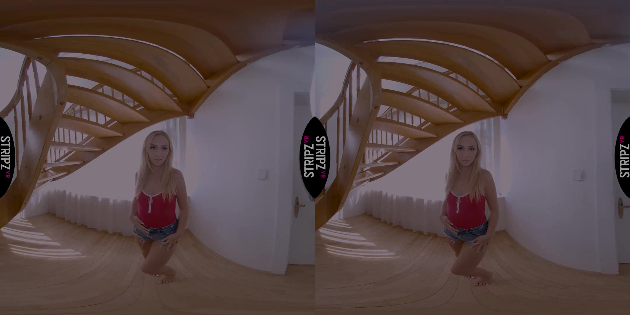 Hot Pants - Amazing Blonde Babe Solo Striptease in VR