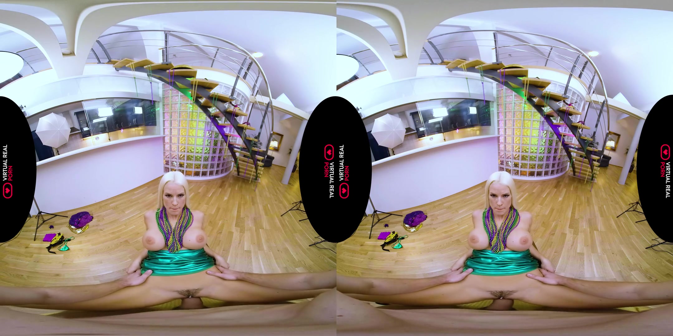 Mardi Gras Photoshoot - Big Tits Blonde Pornstar Anal POV VR