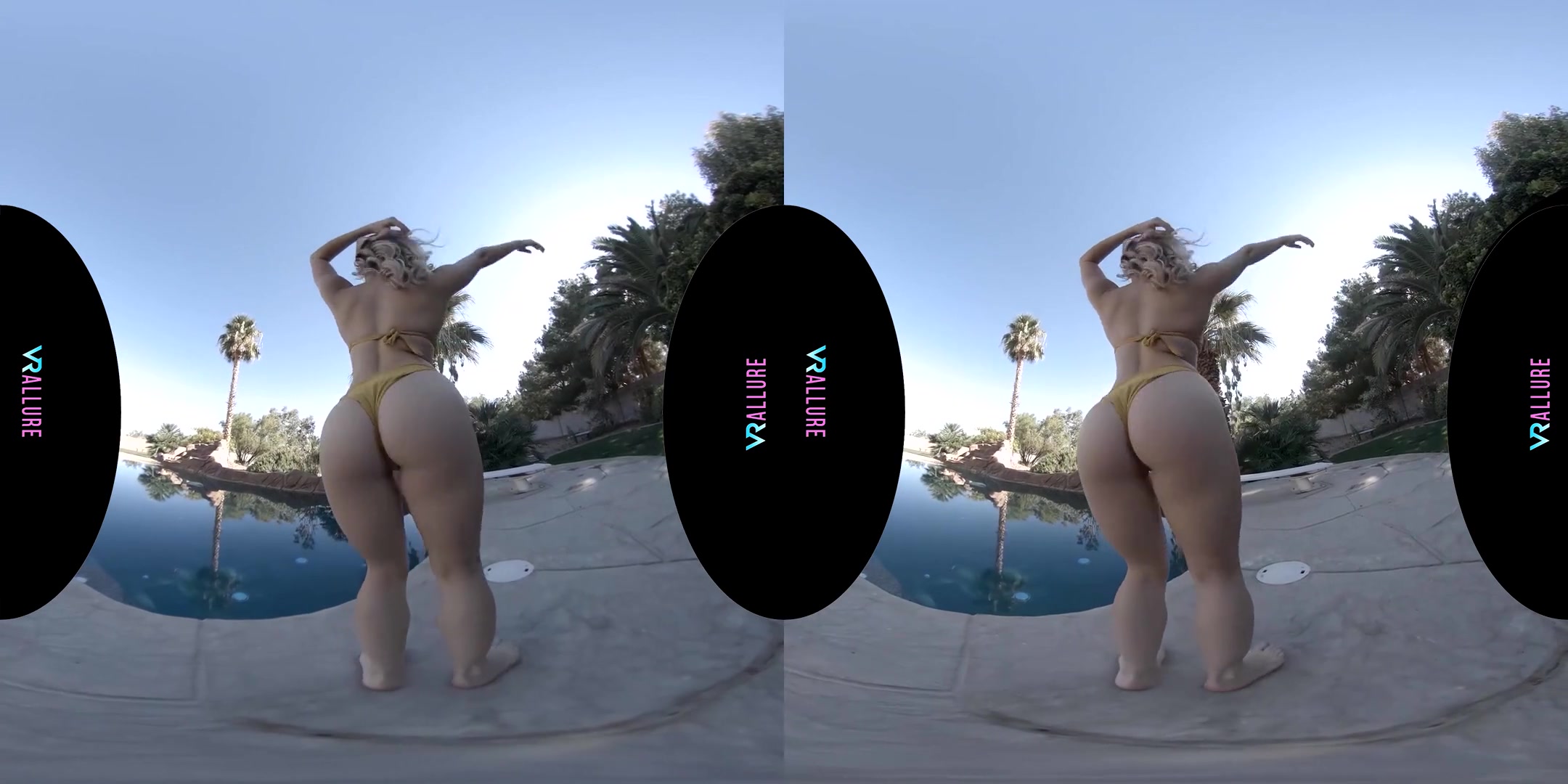Come Dance With Me By The Pool! - Blonde Young Pornstar Solo