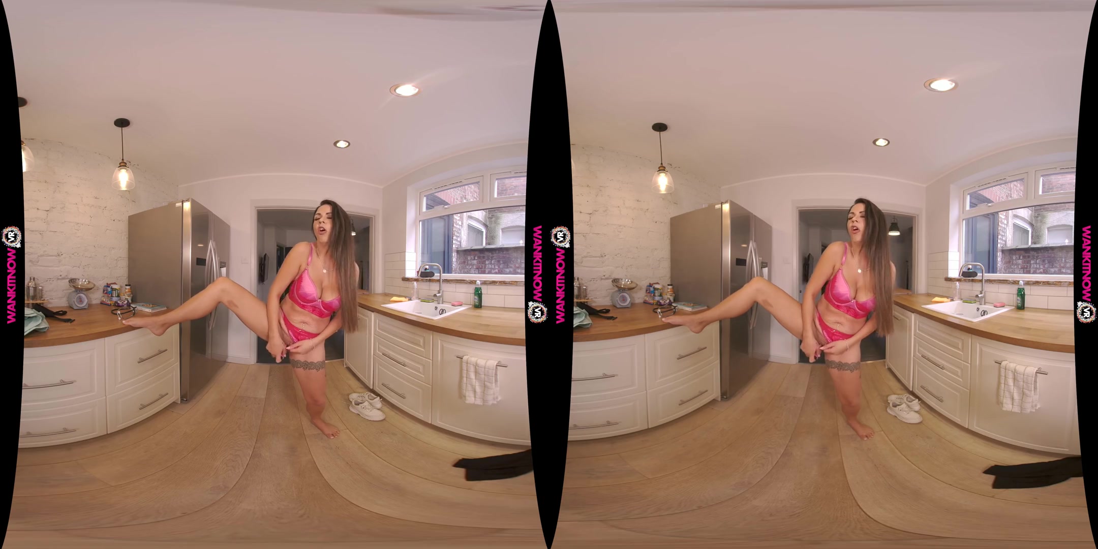 Stress Release - Cute Amateur in the Kitchen Stripping