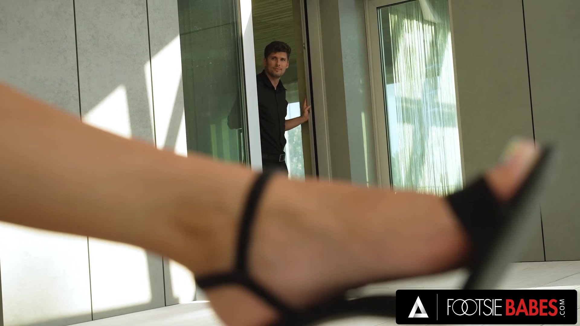 FOOTSIE BABES - Sarah Cute Seduced Him Into Nutting On Her Sexy Ass Feet!