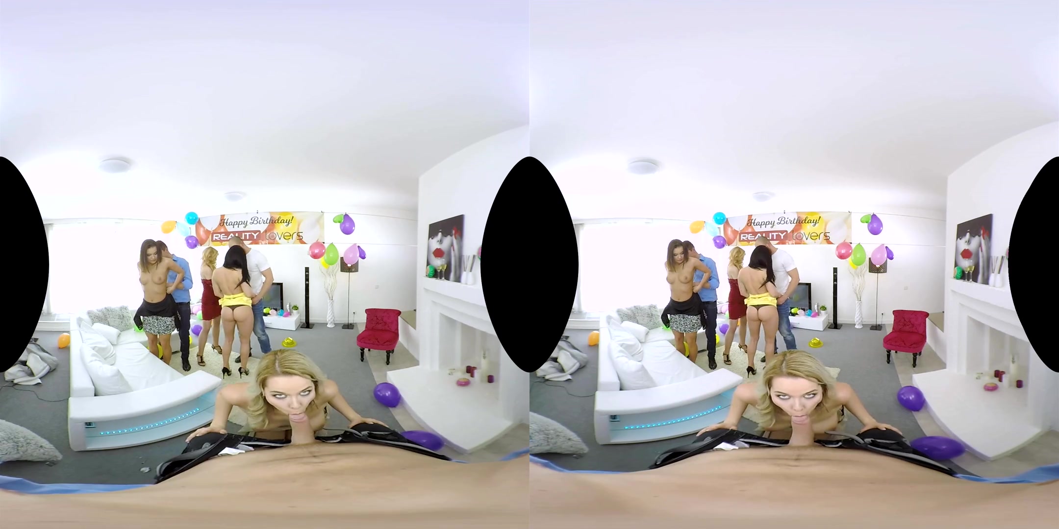 Nikky Dream & Vanessa Decker & Lucia Denvile & Rebeka Black in The Great Birthday Orgy - POV - RealityLovers