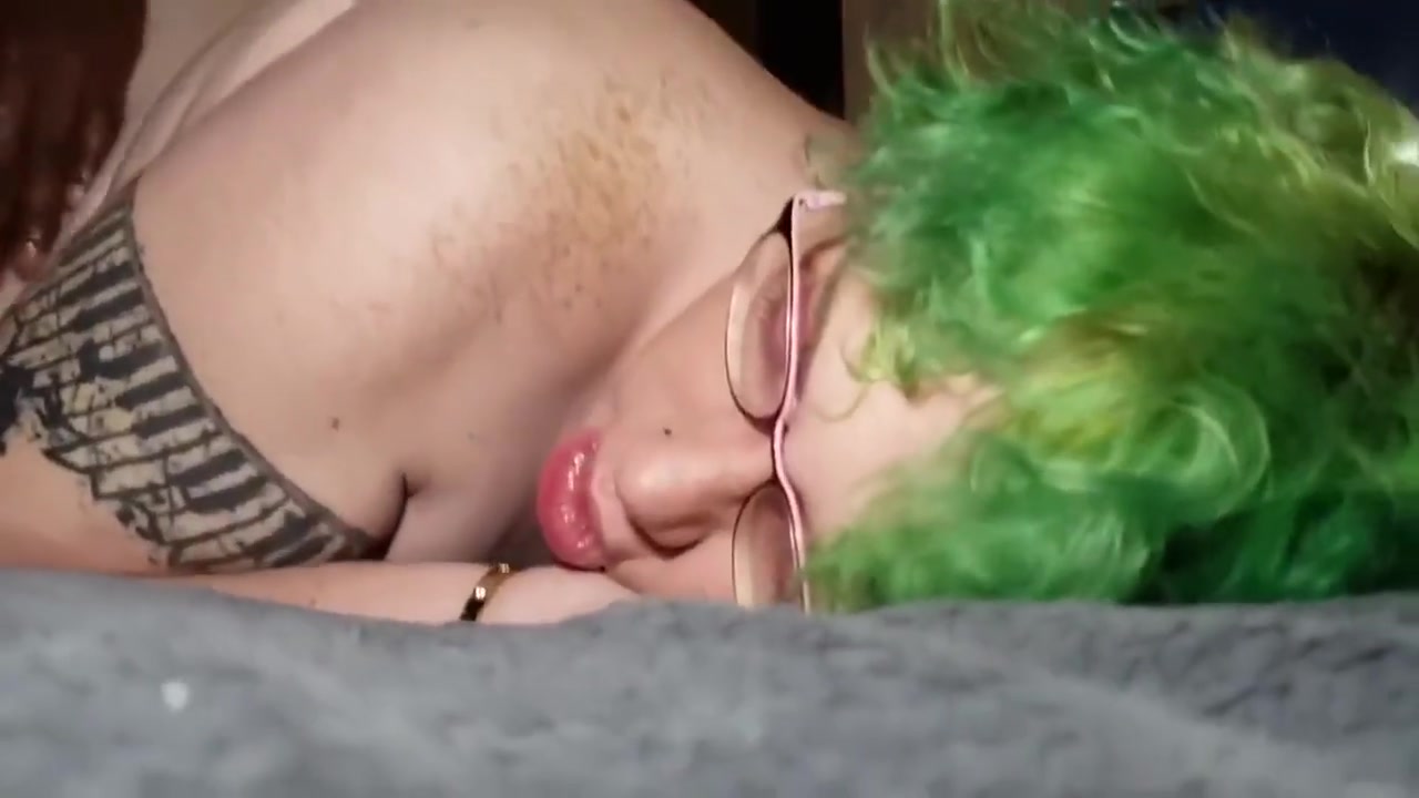 Chubby Two With Green Hair Transsexual