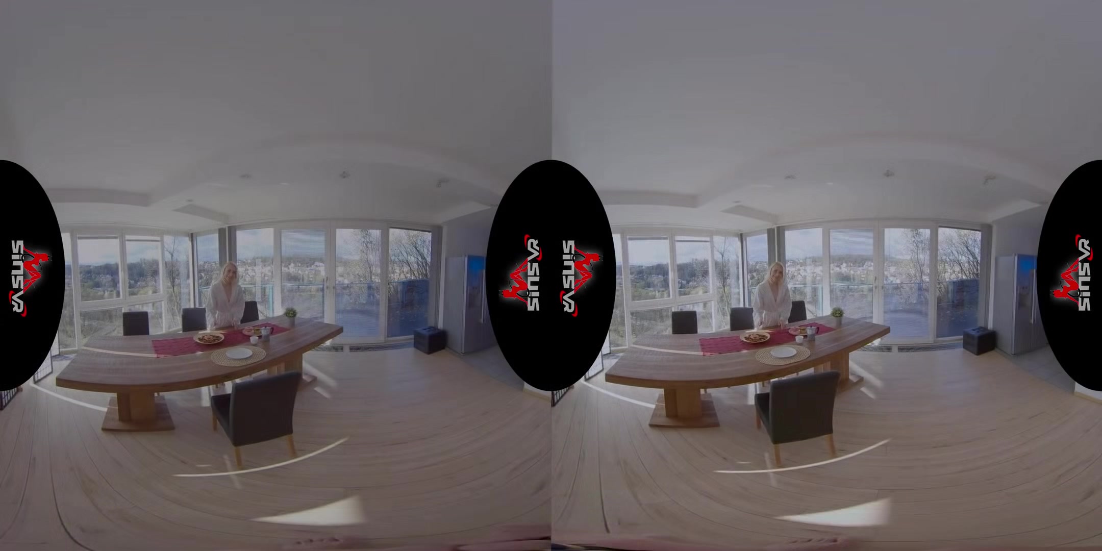 Breakfast - 3D version; Sexy Blonde Virtual Girlfriend Marylin Sugar in VR